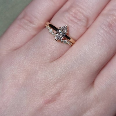 1ct Solitaire Engagement Ring for Women Gold Stacking Iconic - Etsy