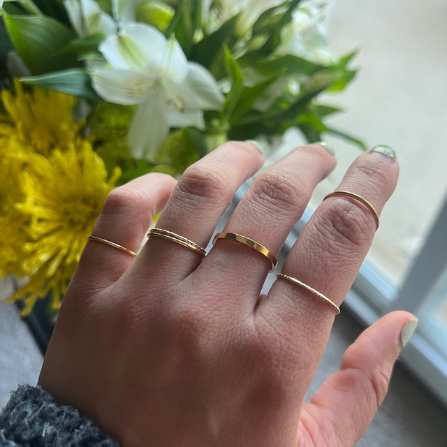 10 Piece Dainty Gold Ring Set Simple Gold Rings Delicate -  Norway