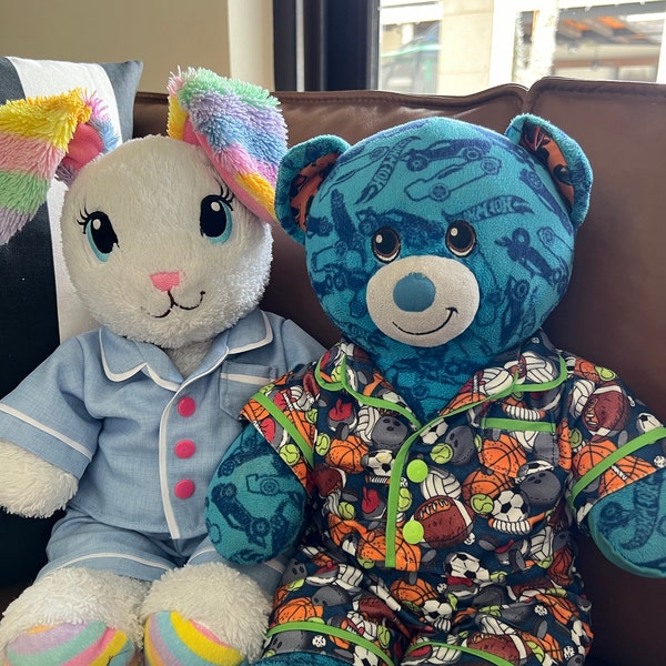 PYJAMAS / PAJAMAS Pjs PDF Pattern for Teddy Bear. Fits 15-18 Inch Bears ...