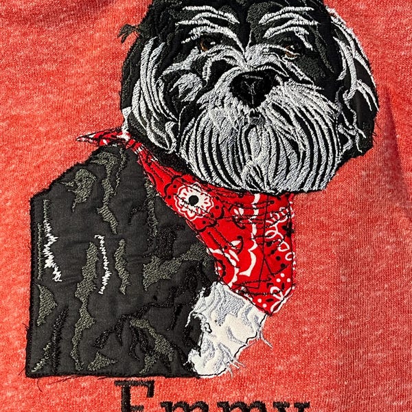 Raw Edge Applique Design 'dog Paw Prints' - Etsy