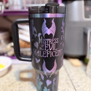 40oz Stanley, Laser Engraved With Maleficent - Etsy