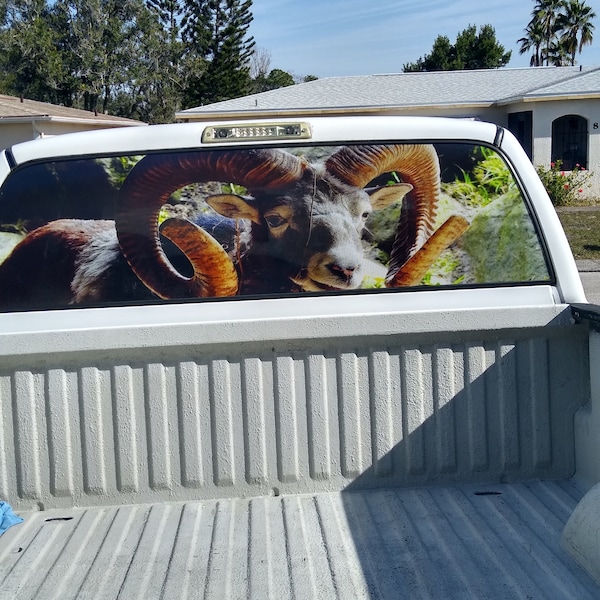 Ram Rear Window Graphics Fits Ram Nature Glass Rear Window Decal Graphic Truck Perf Vinyl ...