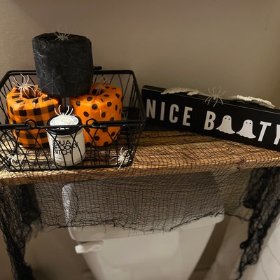 Funny Halloween Bathroom Decor Nice Booty Sign for Back of Toilet Indoor Halloween Decor - Etsy