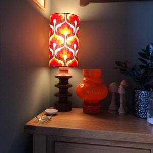 Retro Lampshade Original 70s Wallpaper Geometric Retro | Etsy