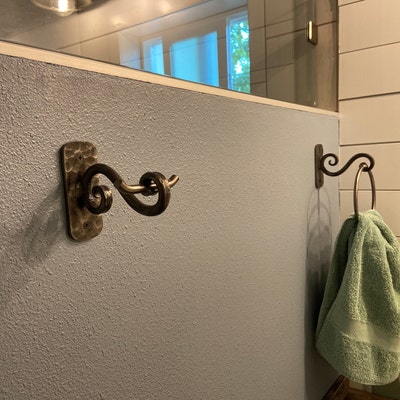 Modern Farmhouse 4 Piece Bathroom Hardware Set. Towel Bar. Towel Ring ...