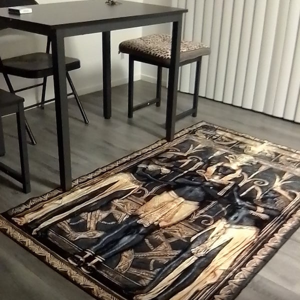 Egypt Rug, Hieroglyph Rug, Anubis Rug, Ancient Rug, Egyptian Decor, for ...
