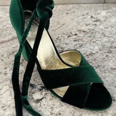 Emerald Green Wedding Shoes Green Heels Block Heel Shoes Green