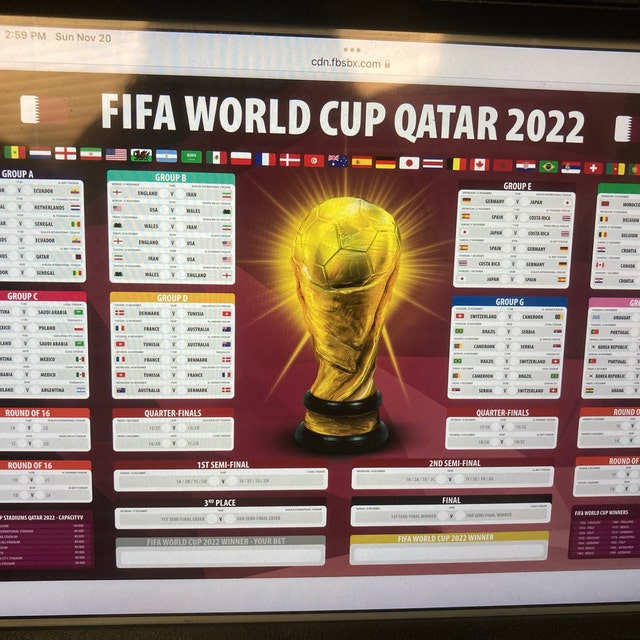 FIFA World Cup Schedule 2022 6 Timezones World Cup 2022 Calendar, Digital World  Cup PDF File, Fifa World Cup Chart 2022 - Etsy