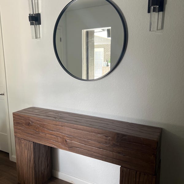 Modern rustic console table etsy