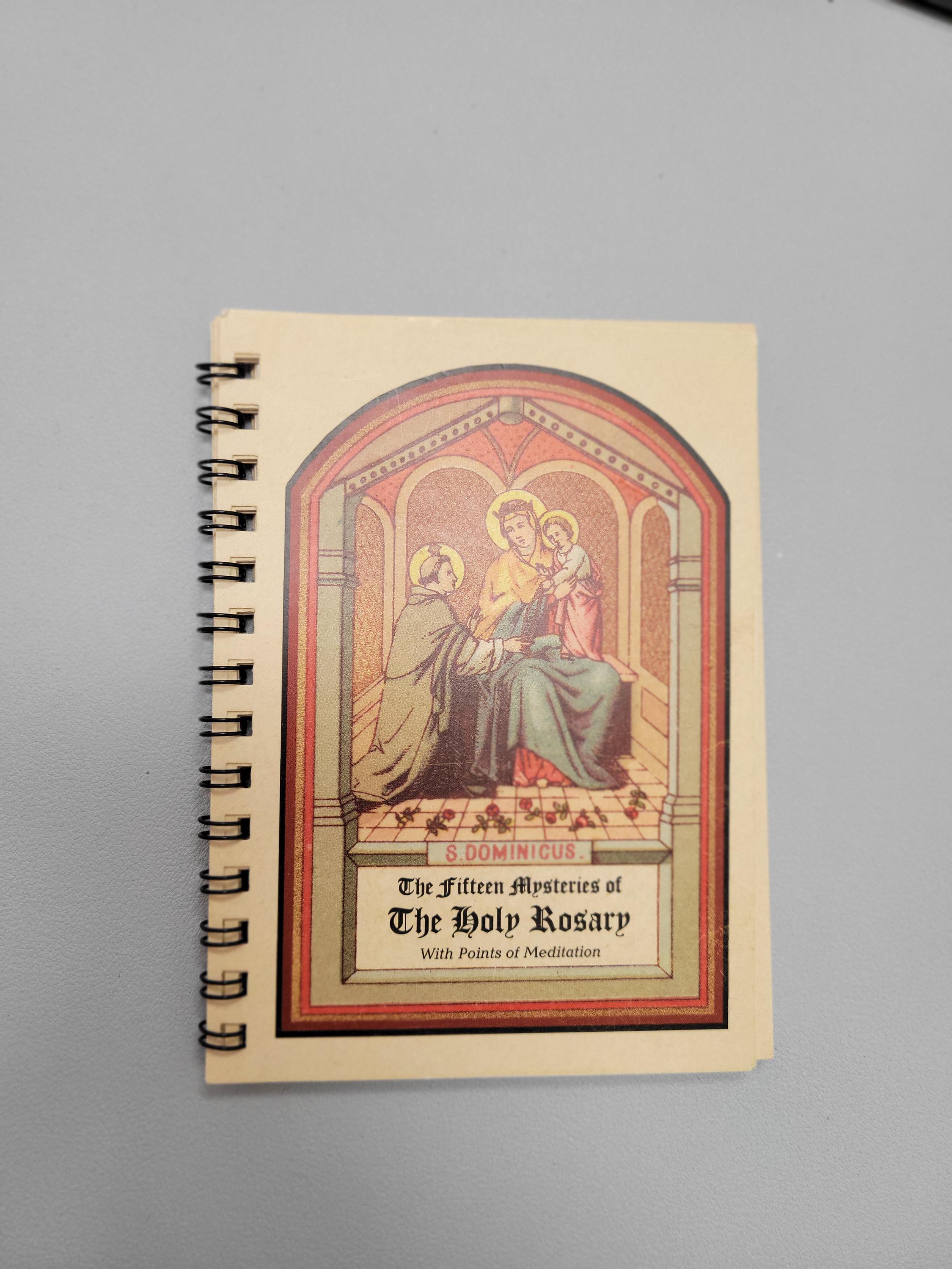 ORIGINAL!  POCKET-SIZE Rosary Meditation Book featuring 15 decades with meditations for each bead, Traditional Catholic, Latin Mass, Fatima