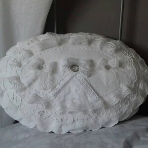 Cantonnière Blanche Faite Main – Style Shabby Chic – Broderie Et Dentelle