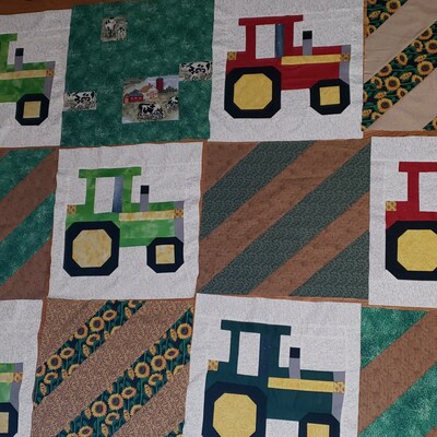 PDF Quilt Block Pattern Tractor Vehicle Quilt Pattern - Etsy
