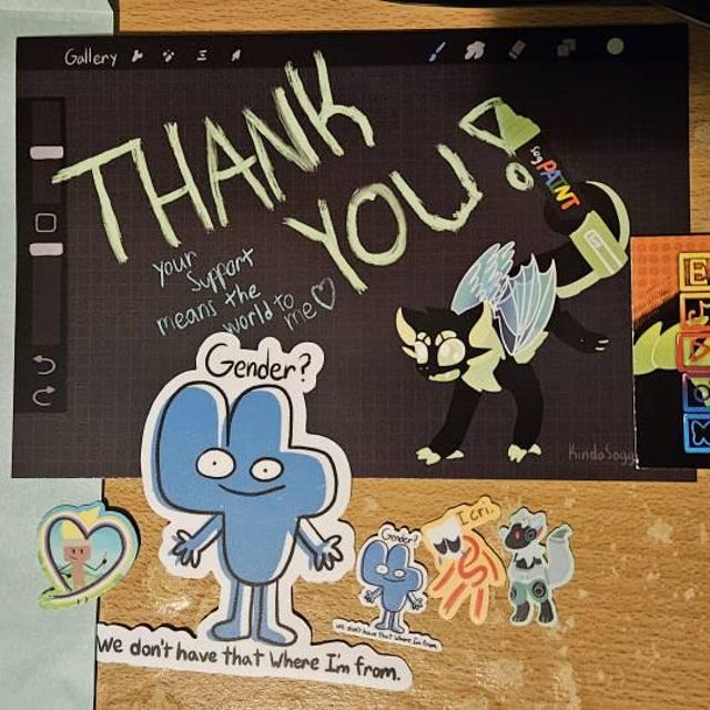 BFB Four Gender Funny 3” Vinyl Sticker Battle for Dream Island