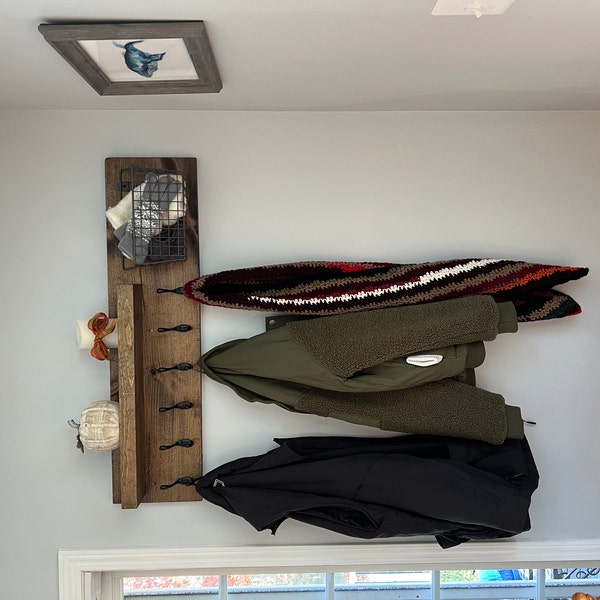 Industrial Entryway Mail Organizer | the Allison | Key Hooks Wall ...