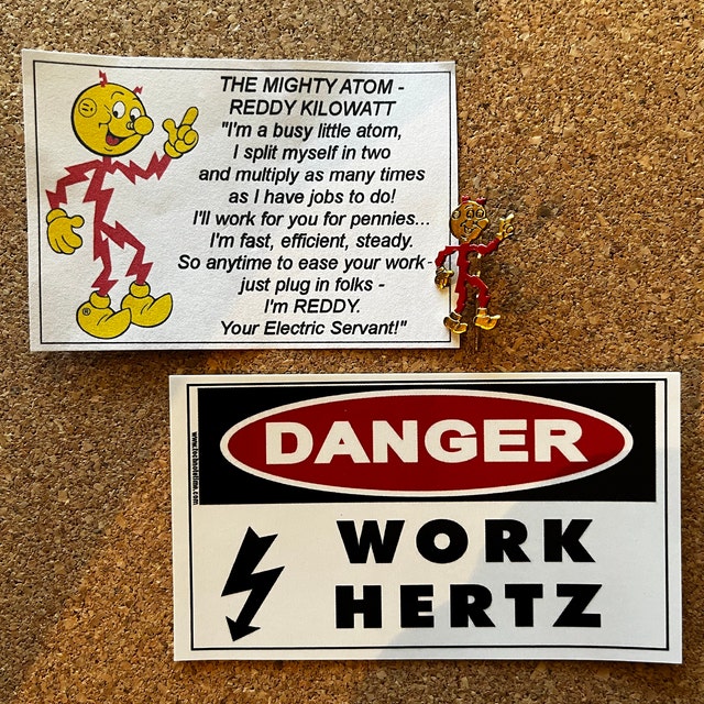 Vintage REDDY KILOWATT New Vintage Lapel Pin - Electrical Trades