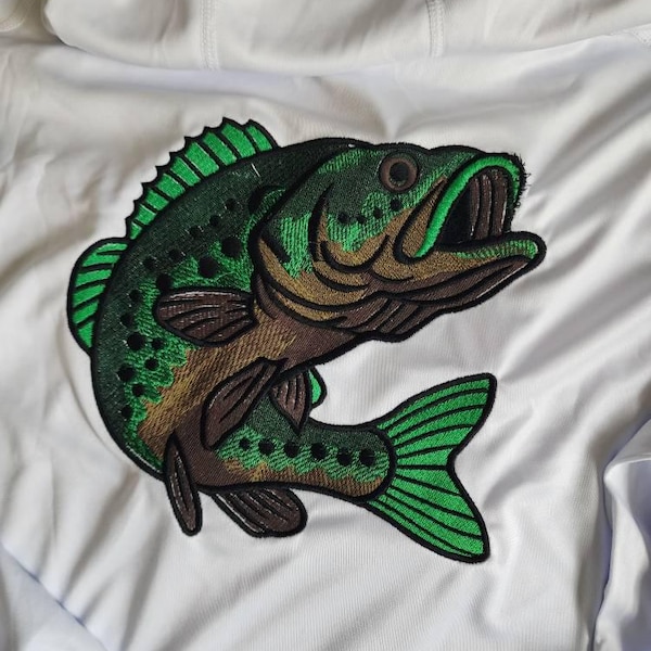 Bass Embroidery Design, Fish Machine Embroidery Designs, Fishing ...