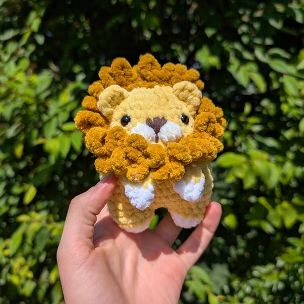 Lion Crochet Pattern, Low Sew Amigurumi Crochet Patterns, Low Sew ...