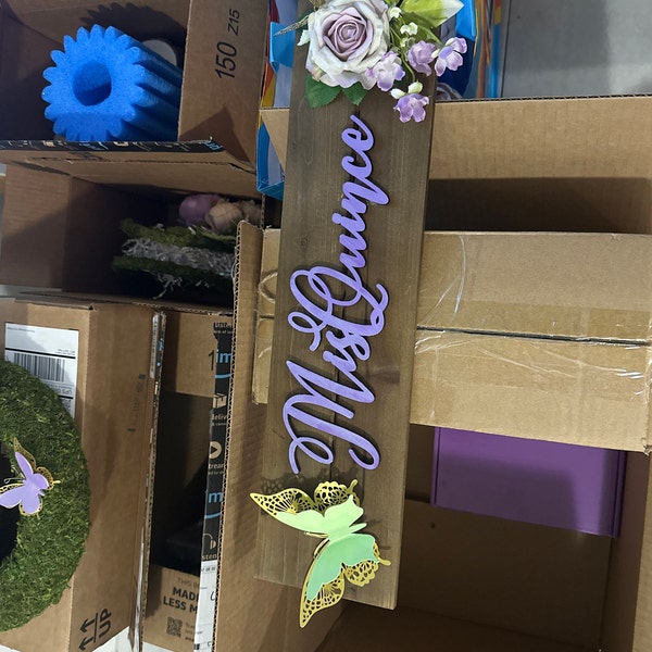 Quince Tree Sign Mis Quince Wood Sign: Natural Birch Plywood Quinceañera Decor - Etsy