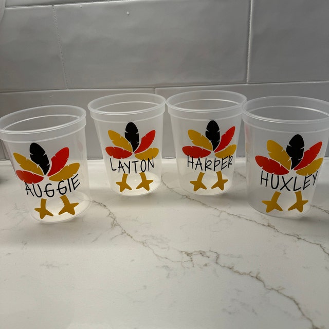 Kids Thanksgiving Cups Personalized, Thanksgiving Party Cups for Kids, Plastic  Cups With Lids and Straws, Friendsgiving Party Cups for Kids 