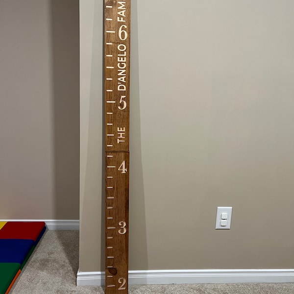 Growth Chart Engraved Wall Ruler - Measure 5 or 6 FT Tall - Etsy Canada