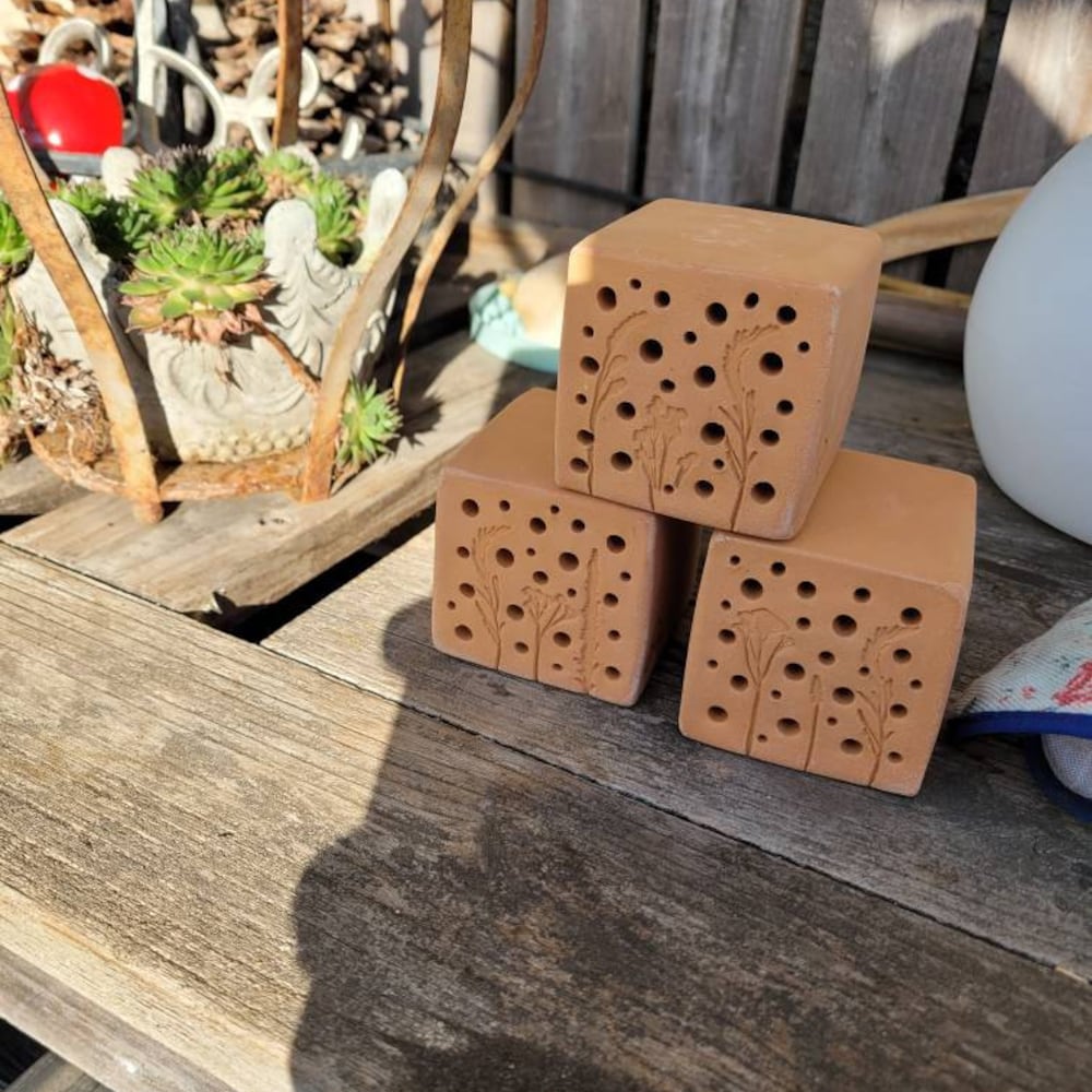 3er set Bienensteine Insektenhotel Bienenhotel