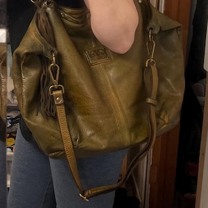 Large Vintage Black Leather Hobo, Oversized Soft & Slouchy Hobo, One of  kind Luxury Vintage Leather Finish - Limited Edition Made in Italy