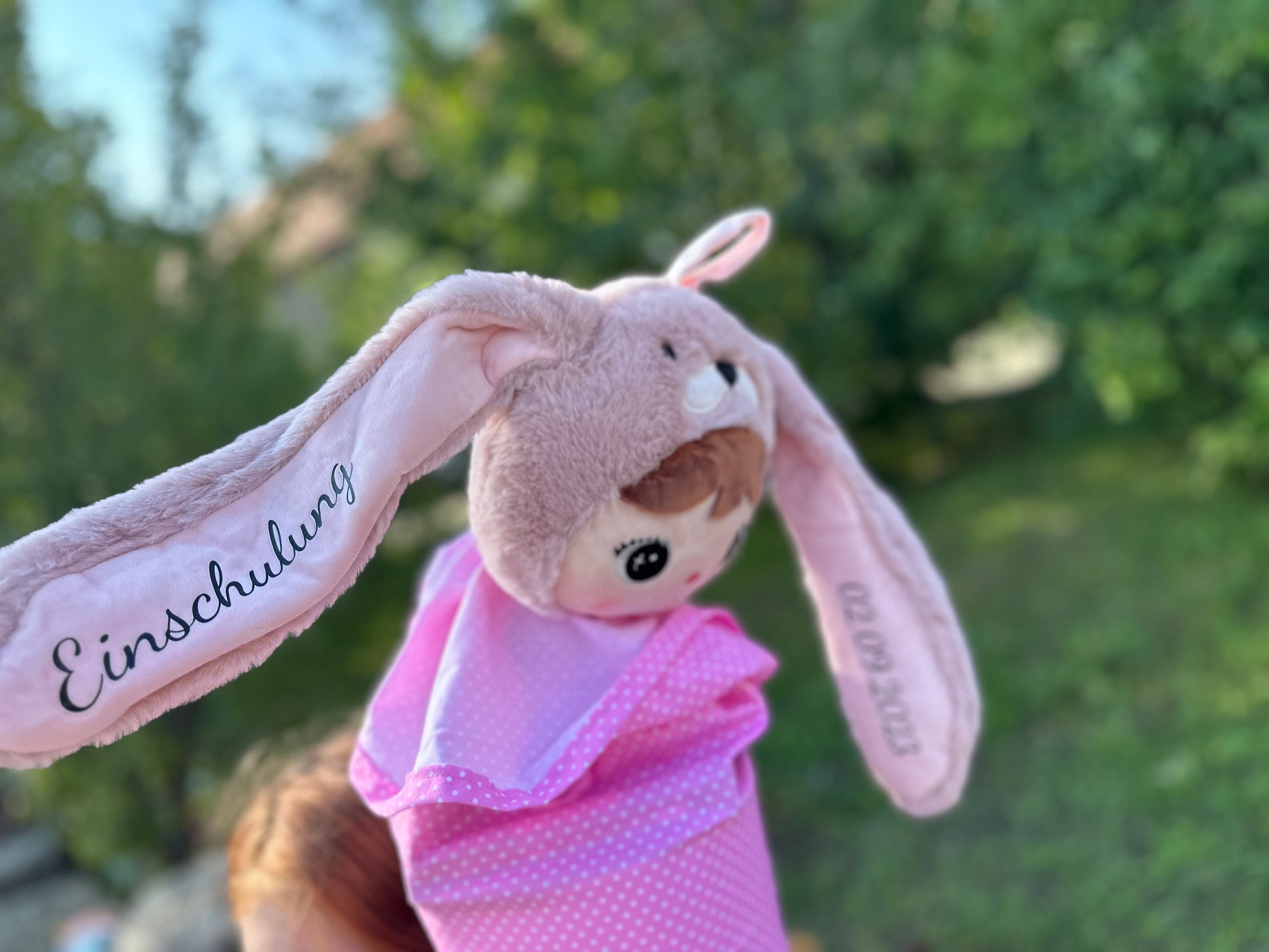 Personalisierbares XXL Kuscheltier Hase Metoo - 48 cm - mit Namen - Geschenk zur Geburt, Geburtstag und Taufe