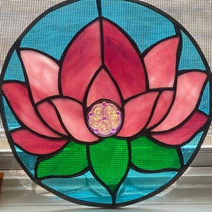 Sun & Water Stained Glass Pattern Circle and Rectangle PDFPNG - Etsy