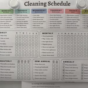 Cleaning Checklist Bundle, Editable Household Cleaning Schedule, Kids Adhd Cleaning, Adult Chore Chart, Family Cleaning Planner Template