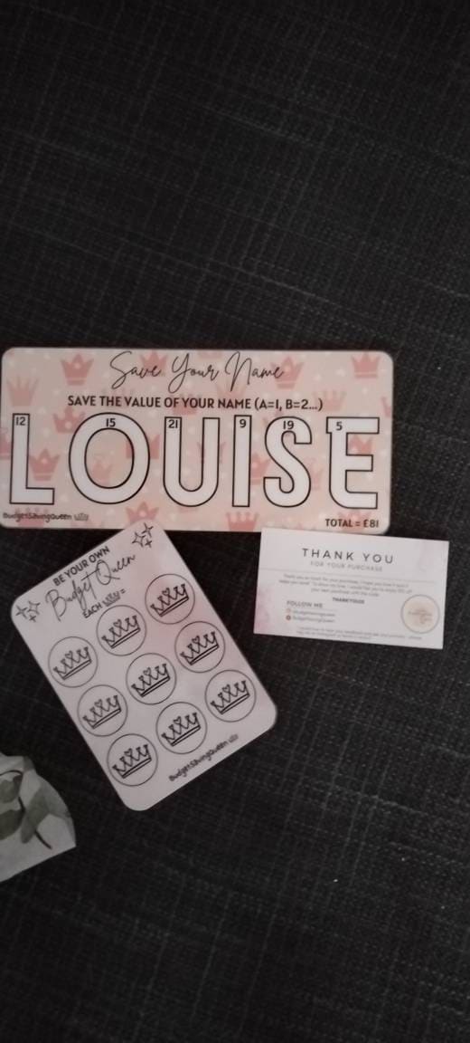Name Savings, Save Your Name, Fun Savings Challenge , Laminated Saving Tracker, Gift Planner for Her, Cash Stuffing, A6 Cash Binder Insert