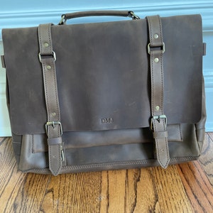 Mens Leather Laptop Briefcase Leather Office Bag for Man - Etsy