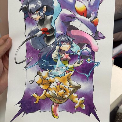 Pokémon R/B/Y Gym Leaders and Red/blue Set of 10 A4 Sized Posters - Etsy