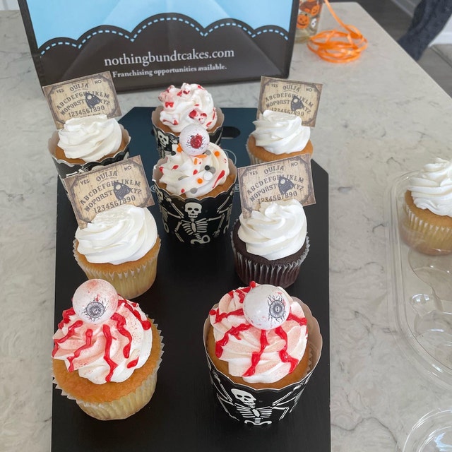 Edible Halloween Cake Decorations, Poison Bottle Labels, Cupcake