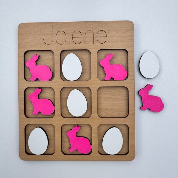Easter Tic Tac Toe SVG ONLY Glowforge Tested, Bunny, Eggs, Laser Cut ...