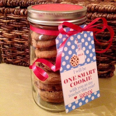 Printable One Smart Cookie Tag for Beginning of the Year Teacher Gift ...