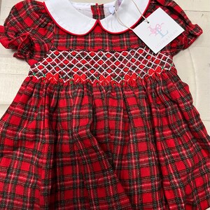 Holiday Red Cord Smocked Dress main image 0