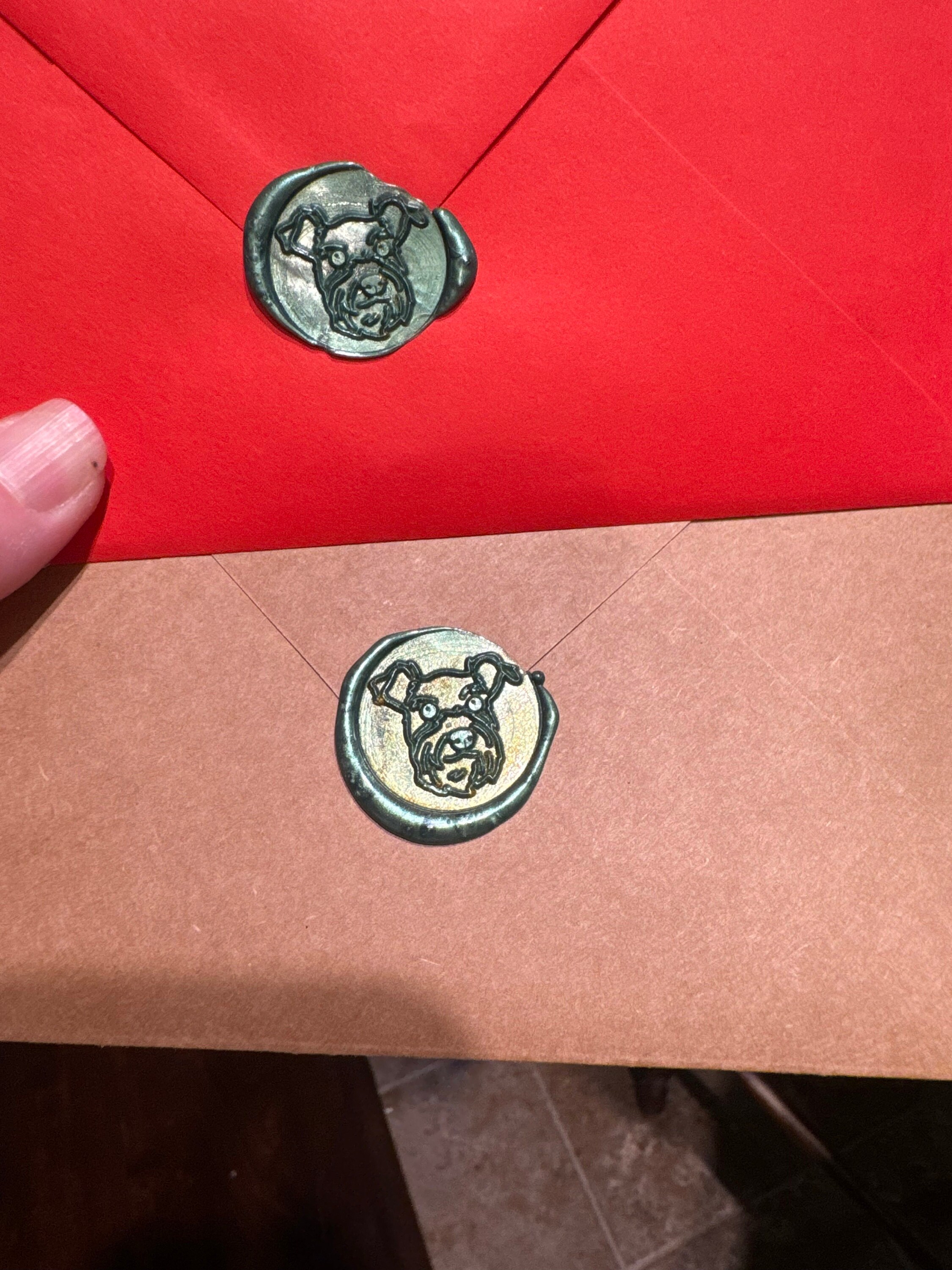 Custom Pet Portrait Wax Seal Stamp - Personalized Wax Seal for Dog Lovers - Unique Pet Photo Stamp Gift