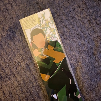 Custom Marvel Loki Bookmark Minimalist Style Superhero Art Geeky Comic ...