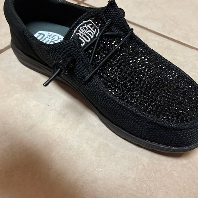 Bedazzled Dark Grey Hey Dude Shoes Black Diamond Original Design Dudes ...