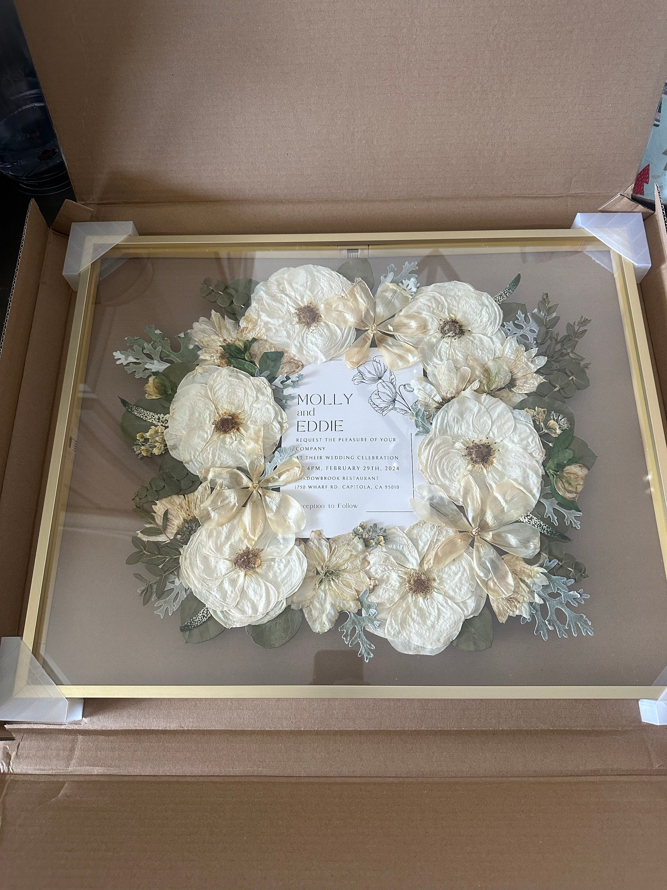 Preserved flowers from Molly's etsy review