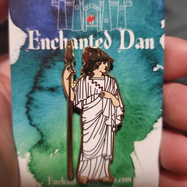 Greek Goddess Athena Enamel Pin - Etsy