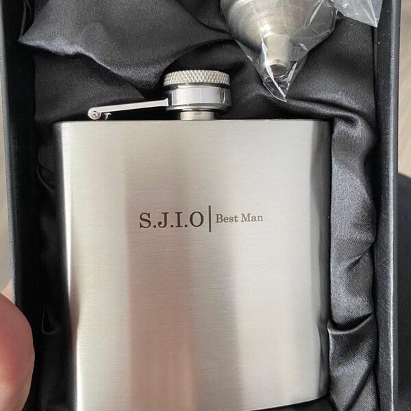 Best Man Hip Flask Personalized Groomsman Flasks Groomsman
