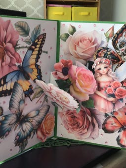 Customer handmade journal using printable ephemera