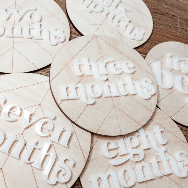 Boho Milestone Rounds Design Bundle Digital File for Glowforge Laser ...