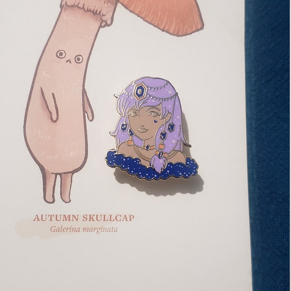 September Witch Sapphire Enamel Pin - Etsy