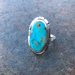 Turquoise Ring CHOOSE Your STONE and Your SIZE Sterling - Etsy