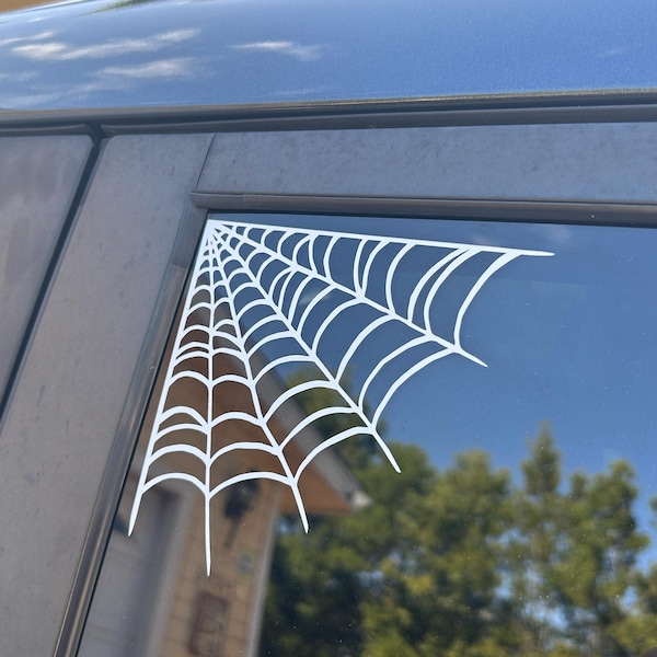 Spider Web Car Decal / Gothic Car Accessories / Halloween Car Stickers ...