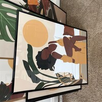Black Girl Bedroom Art, African American Art, Black Woman Print, Girl Illustration, Book Lover ...