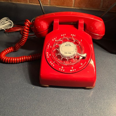 Retro Touch Tone Wall Phone in Red, Restored and Working - Etsy