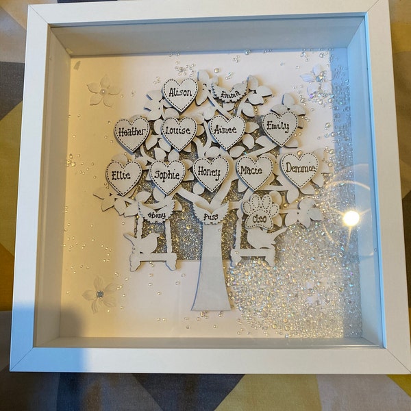 Small Wooden Family Tree Frame - Etsy UK